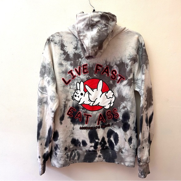 ALF tie dye live fast eat Ass hoodie size medium - Picture 12 of 12